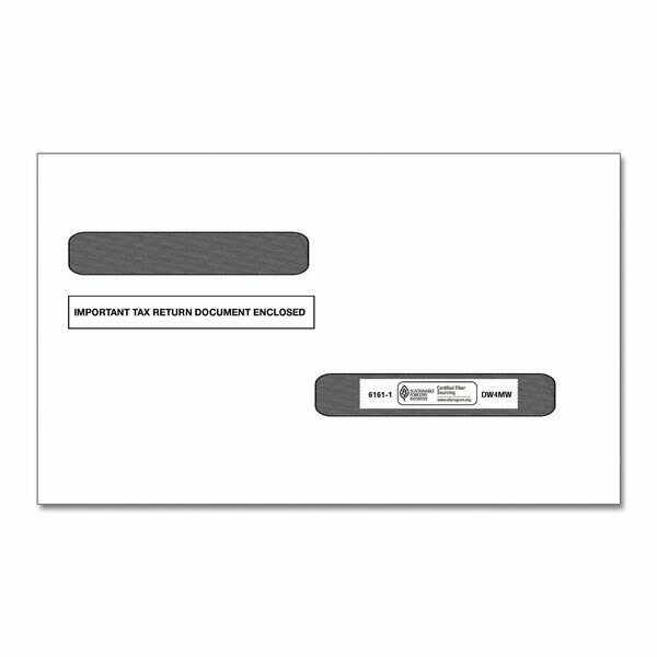 Complyright W-2 5216 4-Up Double Window Envelope, 100PK 52961611